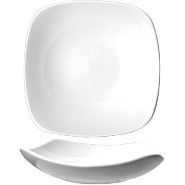 International Tableware 16 Oz Quad Square Fine Porcelain Soup Plate, PK24 QP-18